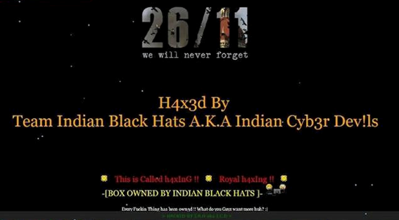 screenshot of defaced message on www.fu.edu.pk