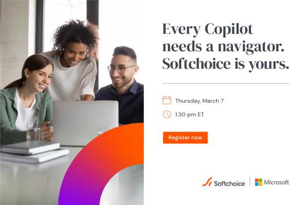 Image: Sponsored by Softchoice: Copilot for Microsoft 365 virtual event & live demo on March 7