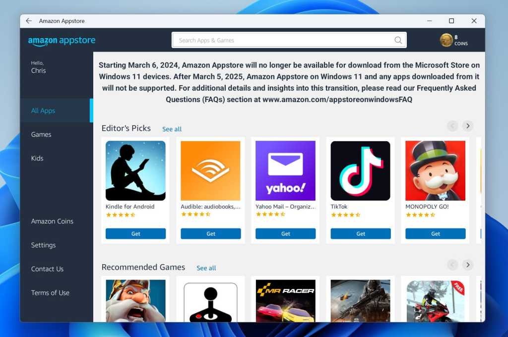 Amazon Appstore apps