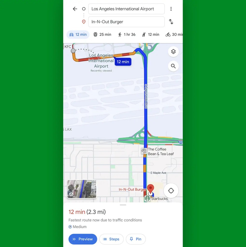 google maps android glanceable directions