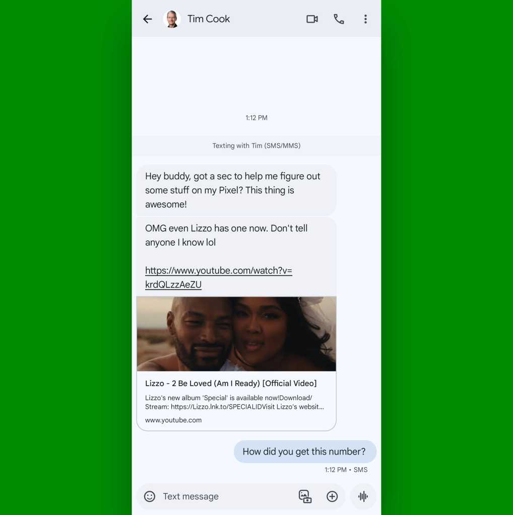 Android Messages: Inline video