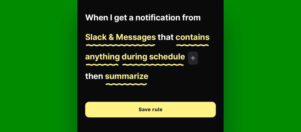 Android notifications: Summarize rule