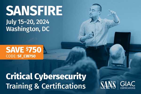 Image: Sponsored by SANS: Critical Cybersecurity Training in Washington, DC
