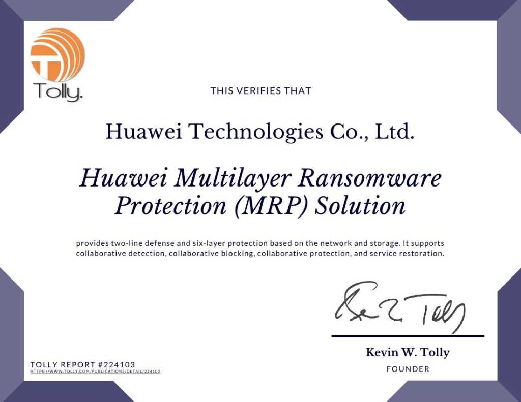 Huawei Multilayer Ransomware Protection (MRP) Solution