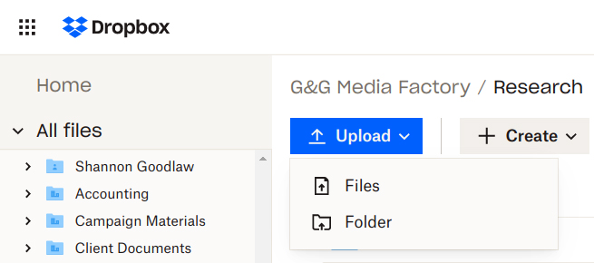 uploading files or folders