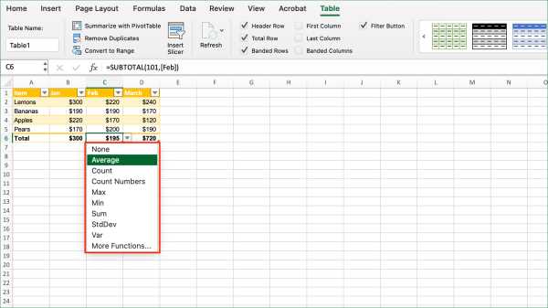 Image: Excel basics: Get started with tables