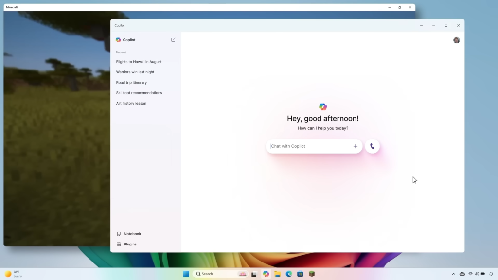 Microsoft Copilot as window