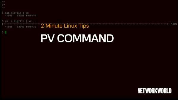 Image: 2-minute Linux tips: How to use the Pv command