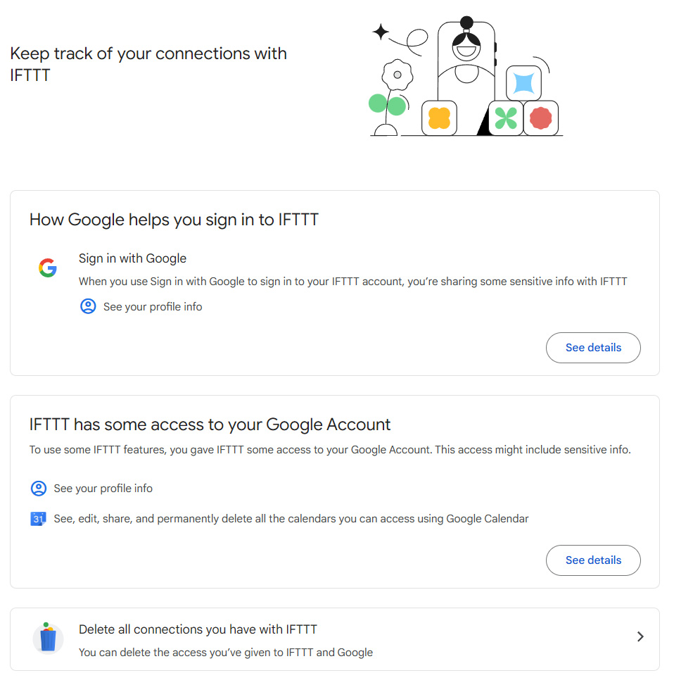 Android security: App connections