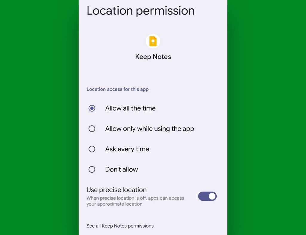 Android security: Location permission