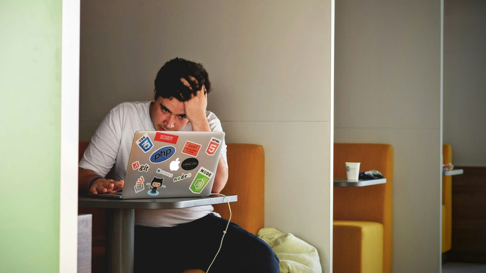 Frustrated IT worker