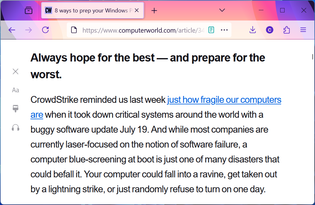 Firefox Reader View