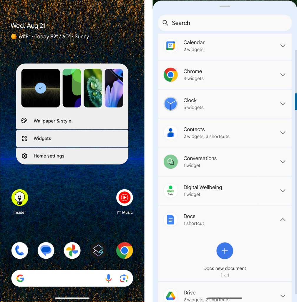 android widgets steps to add widget on a google pixel