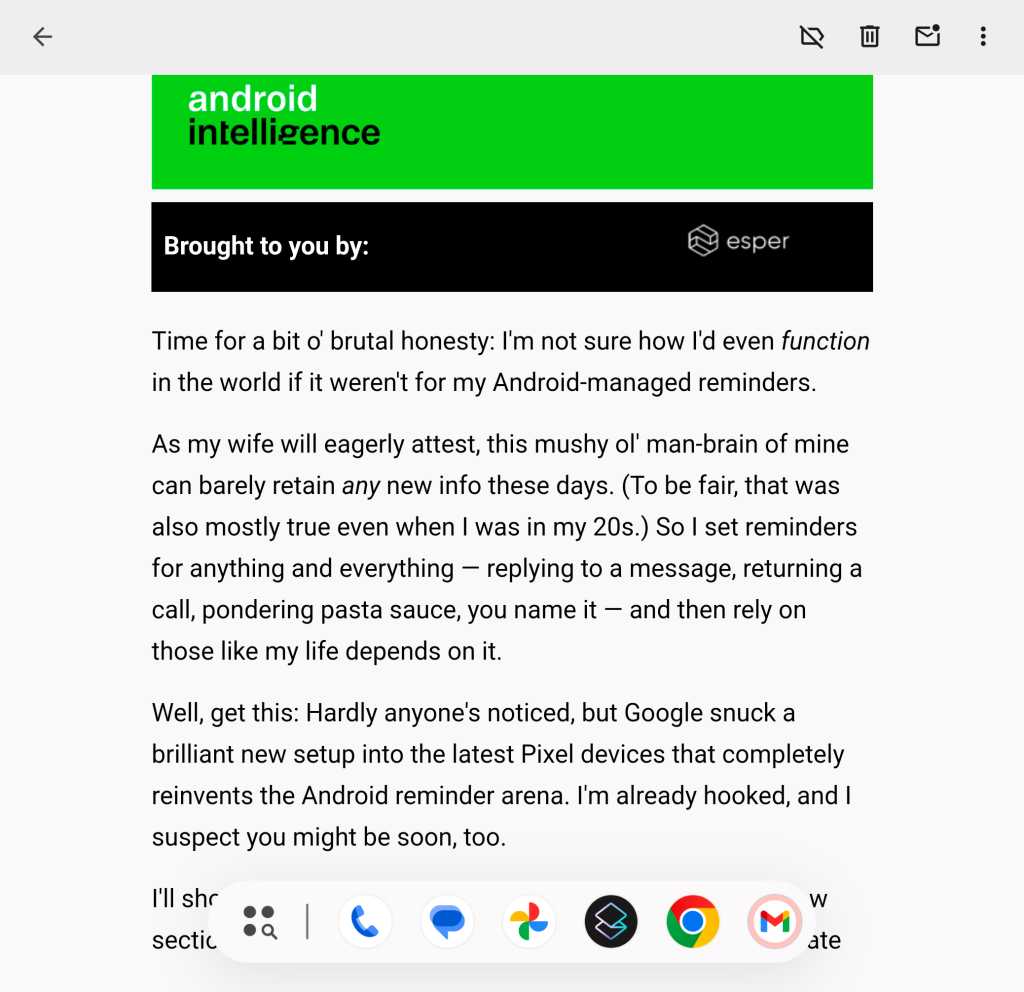 Google Pixel 9 Pro Fold Multitasking: Taskbar