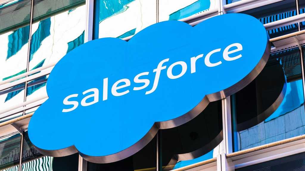 Salesforce Logo auf dem Salesforce Tower