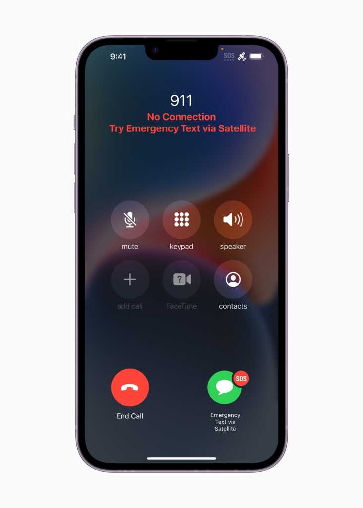 Apple Emergency SOS via satellite
