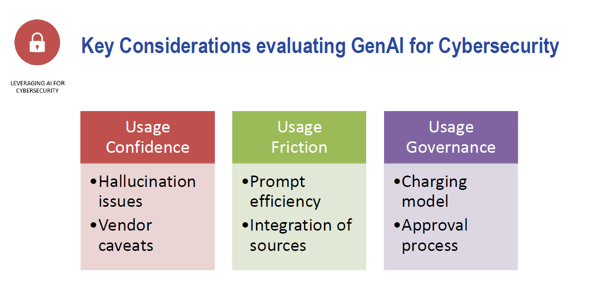 Key Considerations evaluating GenAI for Cybersecurity