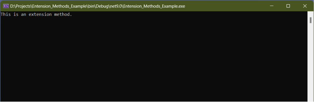 extension methods C#