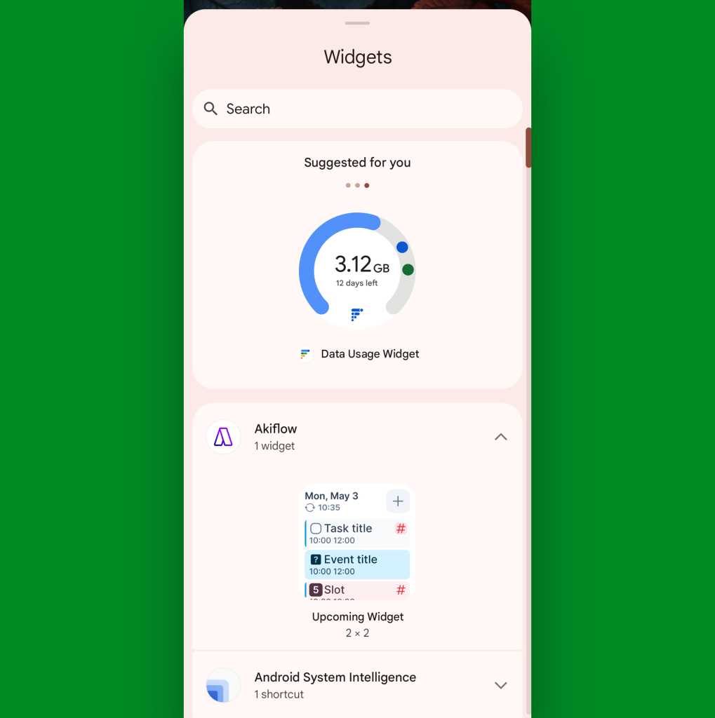 Google Pixel Android 15: Widget