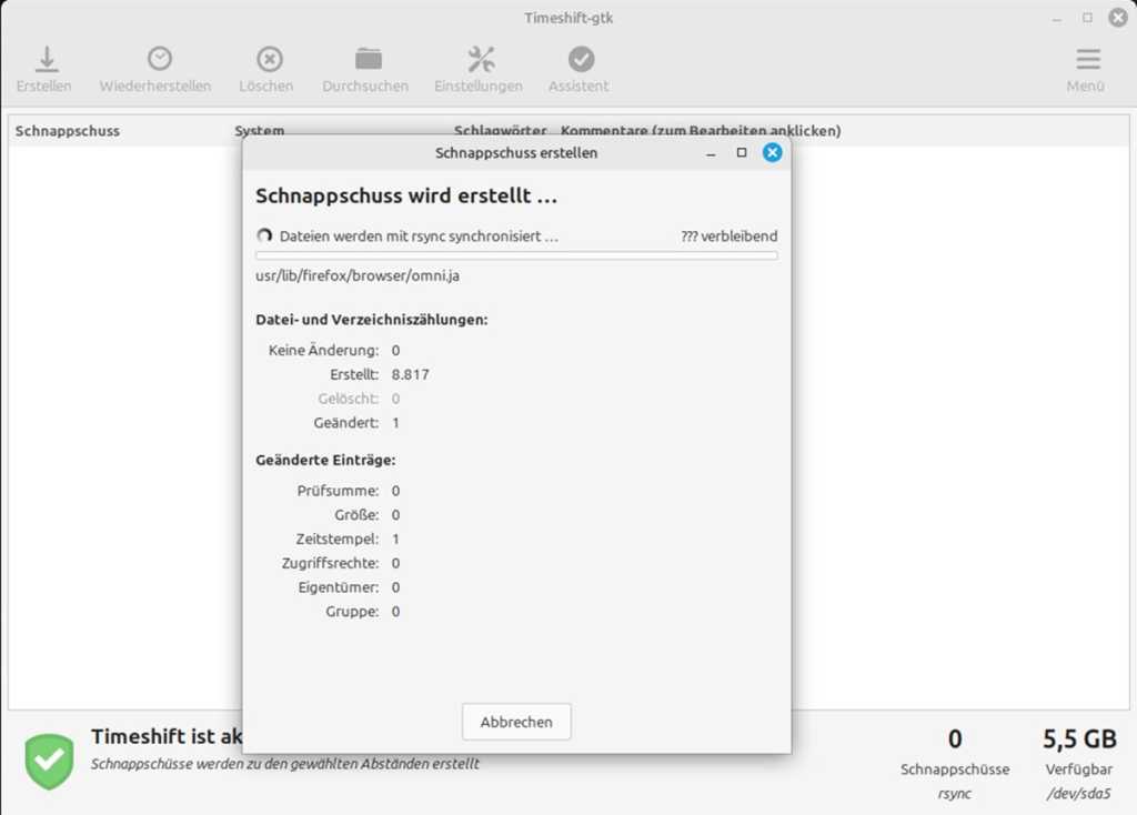 Image: Linux Mint: SystemschnappschÃ¼sse mit Timeshift erstellen