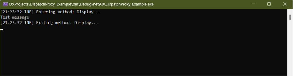 How to use DispatchProxy for AOP in .NET Core