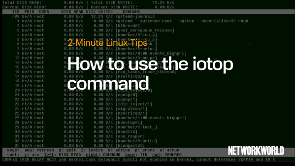 Image: 2-Minute Linux Tips: How to use the iotop command