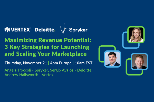 Image: Sponsored by Vertex: {Webinar} Maximizing Revenue Potential: 3 Key Strategies for Launching and Scaling Your Marketplace