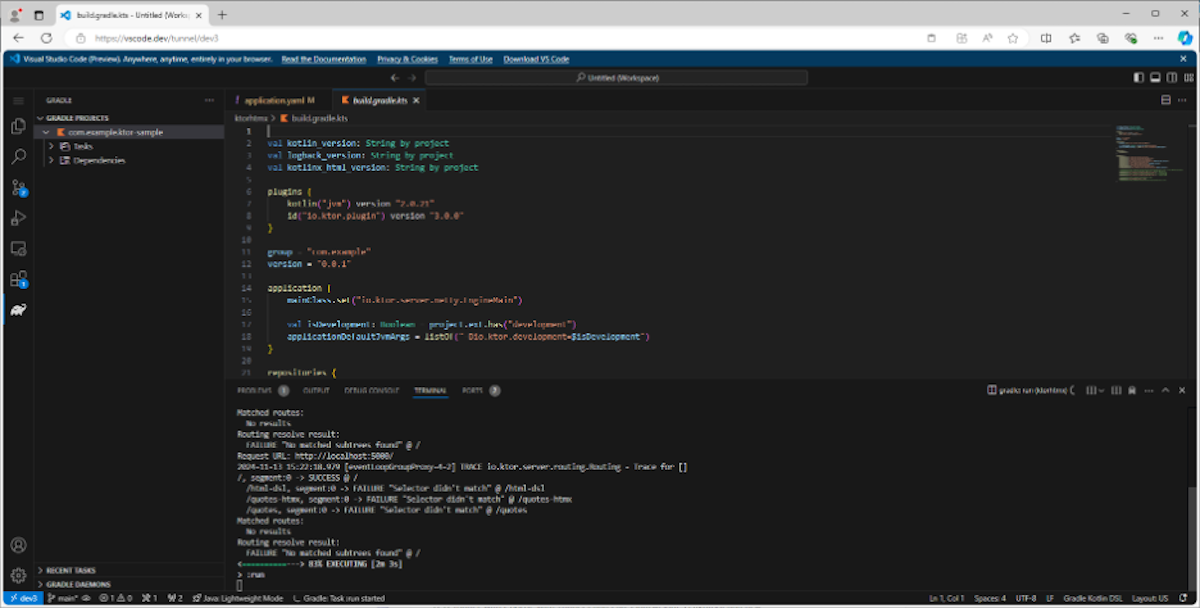 A screenshot of the VSCode.dev online browser.