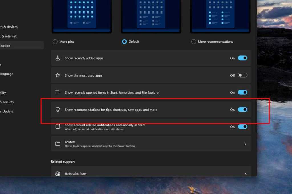 windows 11 setting ad 