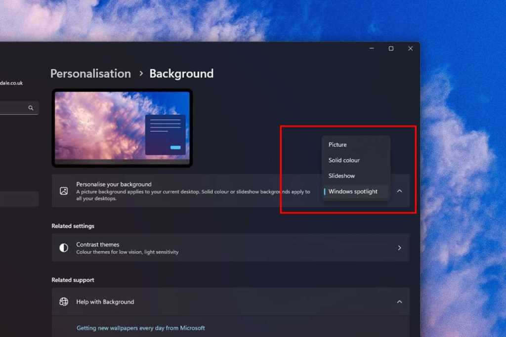 windows 11 setting ad 