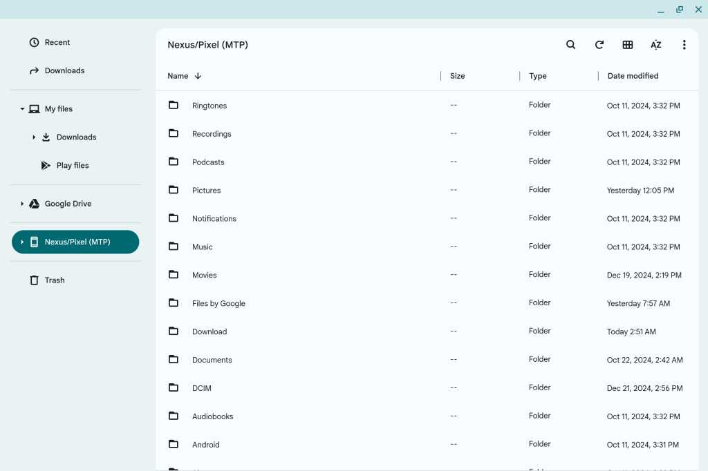 android file transfer to chromeos