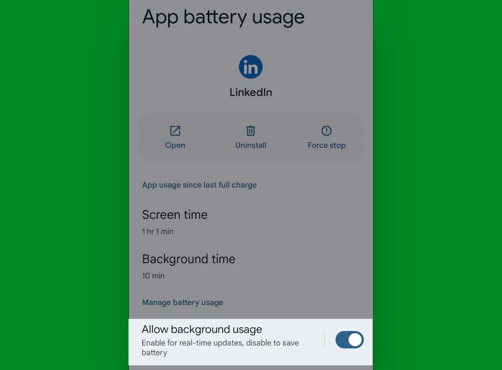 Faster Android: Background usage