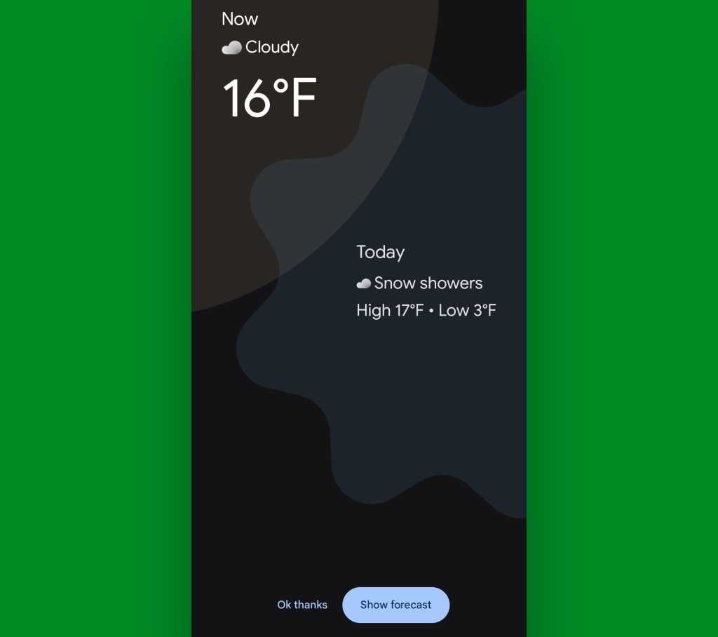 Google Pixel Clock app: Weather