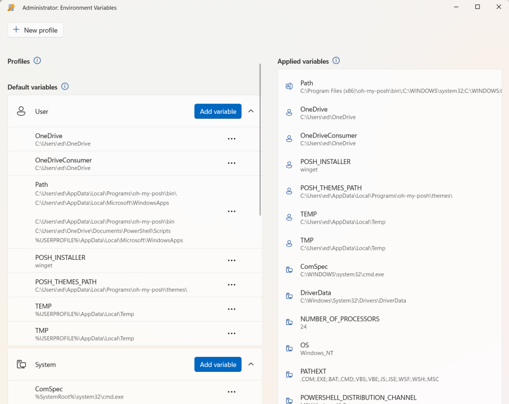 environment variables powertoy app