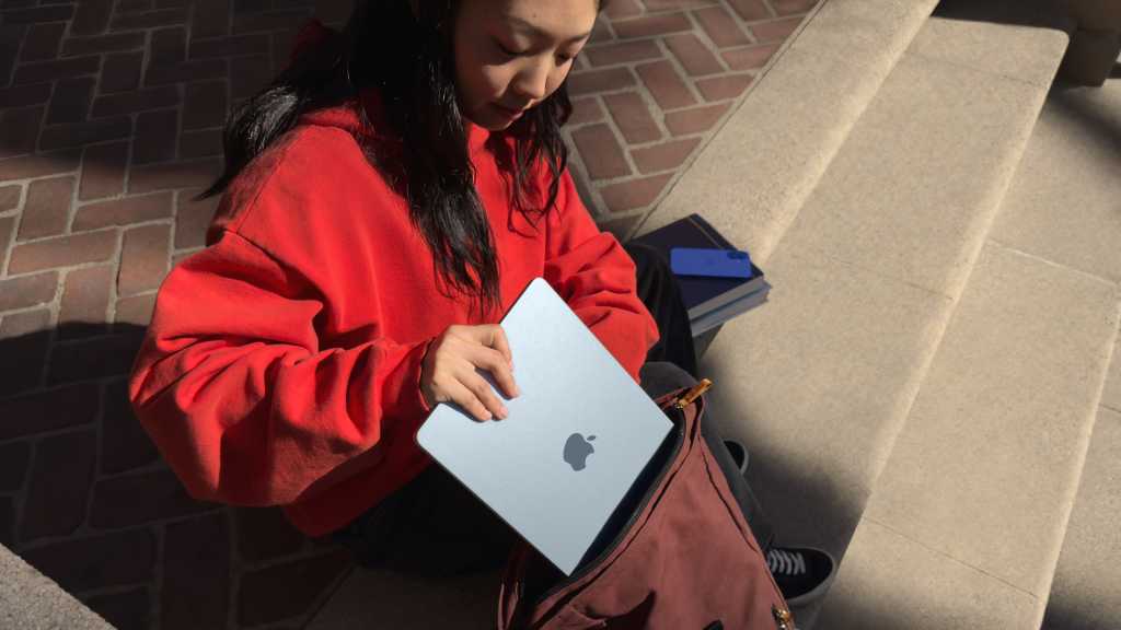 Girl with MacBook Air