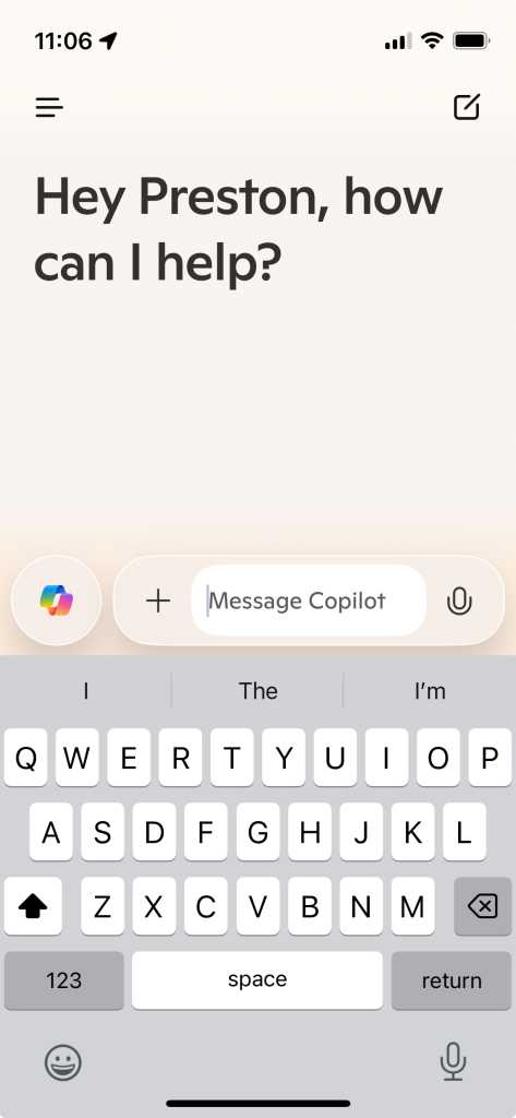 microsoft copilot app in ios