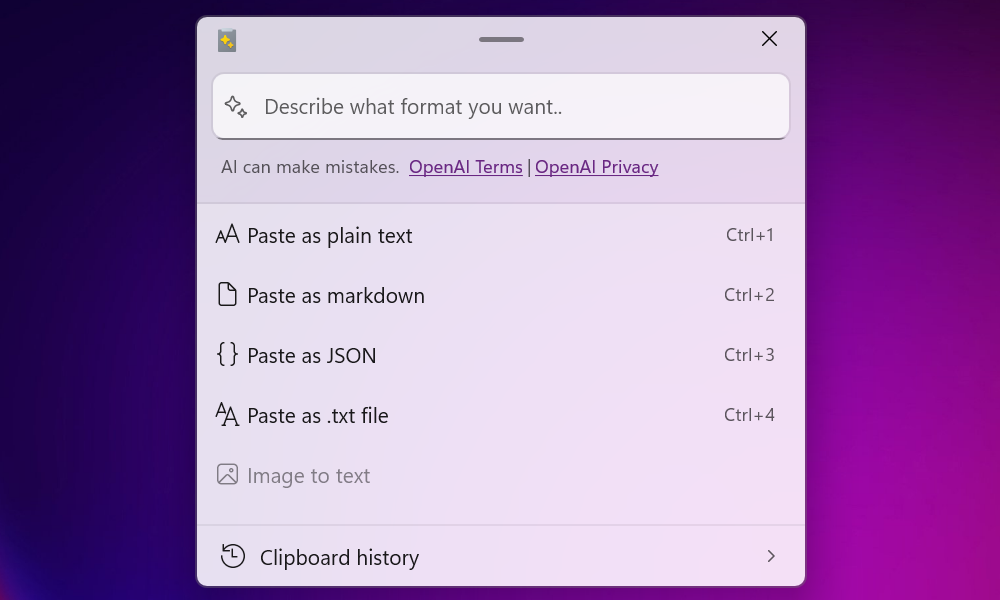 PowerToys Advanced Paste