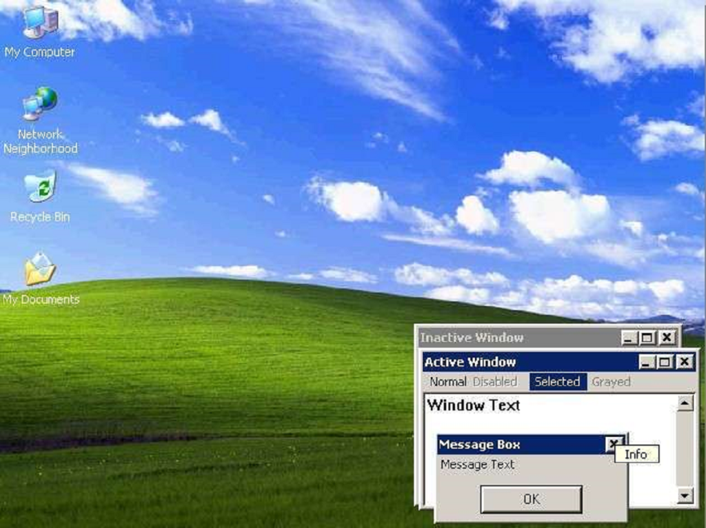 Windows xp main with start