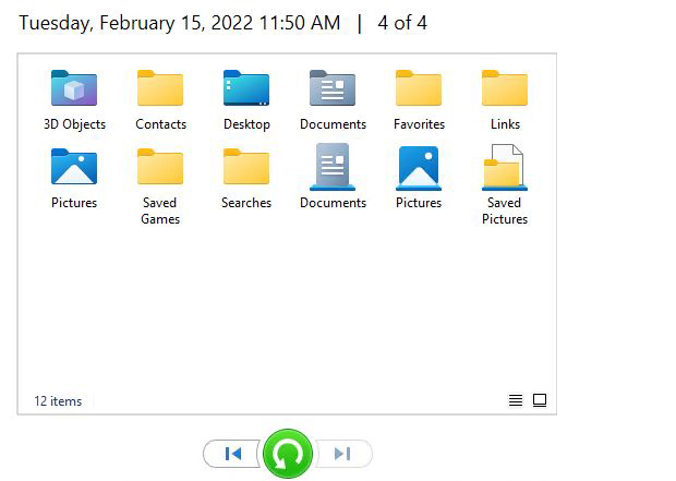 recovering items via windows record history