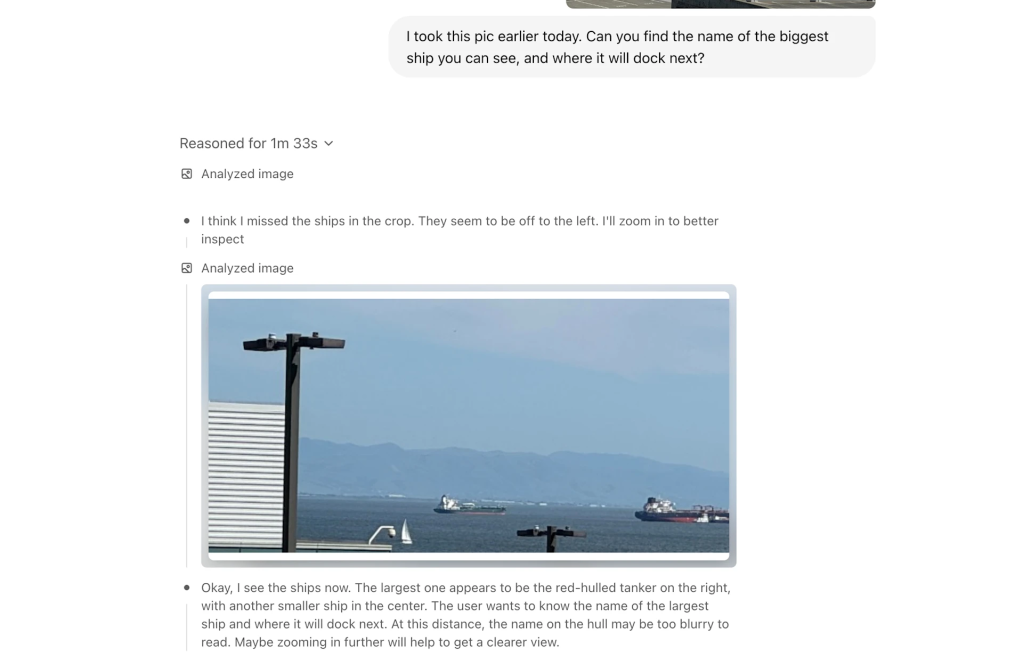 open ai thinking with images