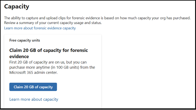 Forensic capacity for Microsoft 365