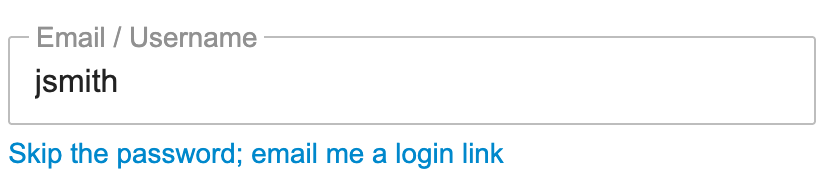 Email for authentication