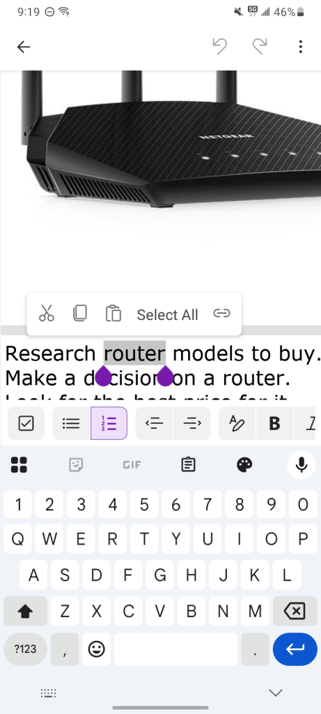 text formatting toolbar successful android onenote app