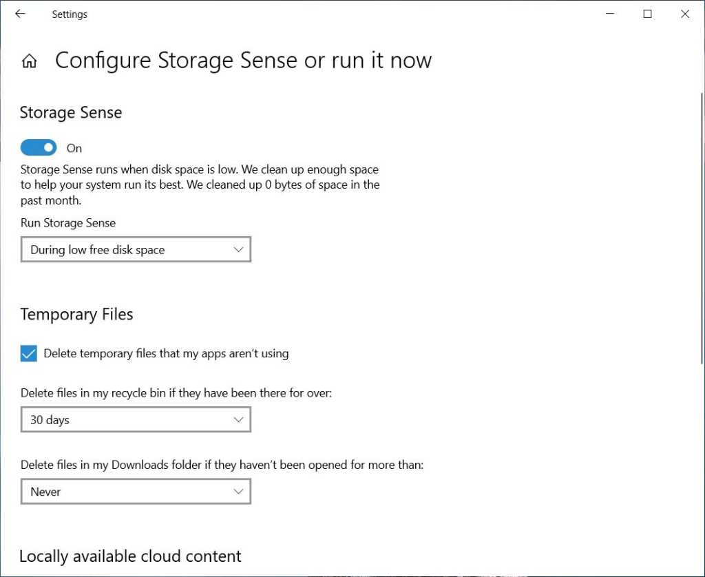 windows 10 retention consciousness settings