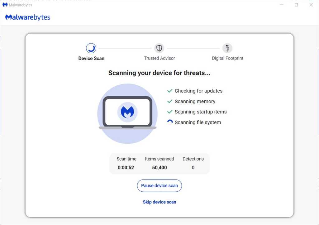 malwarebytes package scanning for threats successful windows 10