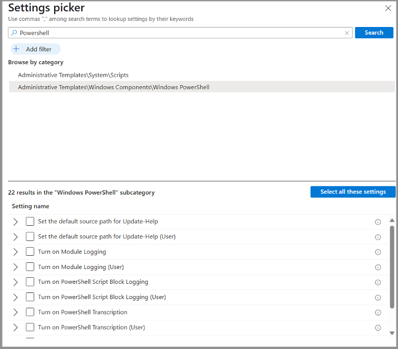 PowerShell Settings Picker