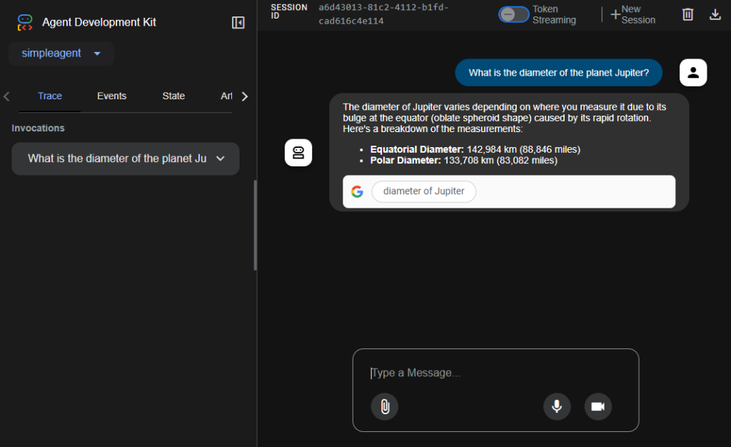 Web interface for Google Agent Development Kit.