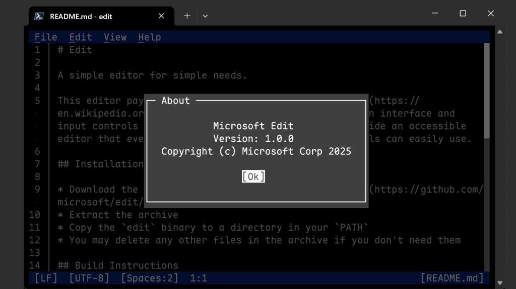 Image: MS-DOS Editor feiert Open-Source-Revival