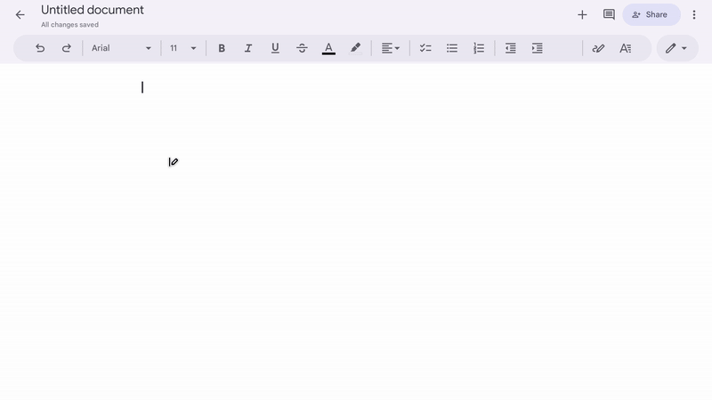 Google Pixel Tablet Pen — Google Docs