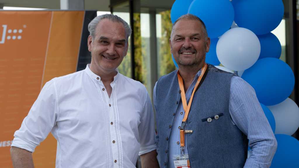 Thomas Jank und Thomas Peter beim Sysob Gipfeltreffen 2025.
